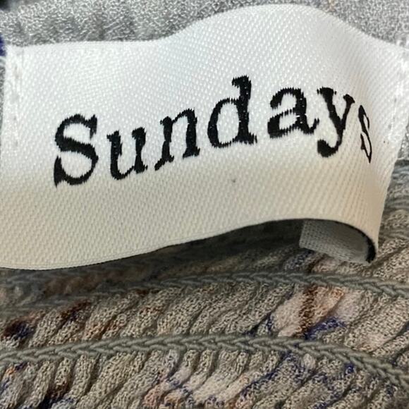 Sundays Gray Floral Strapless Sleeveless Ruched Smocked Tube Jumpsuit Romper S - Picture 3 of 4